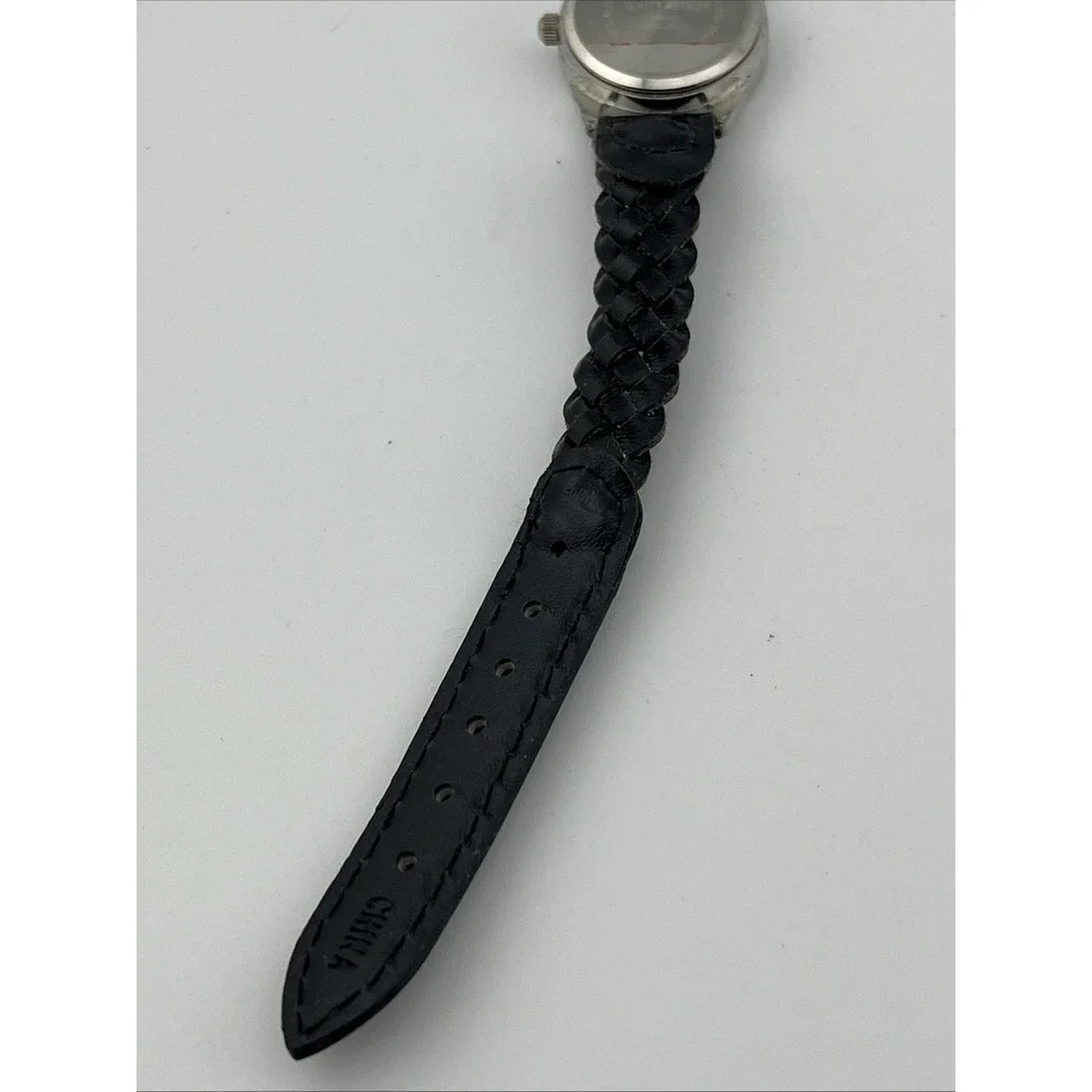 White Stag Watch Women 23mm Case Black Braided Band Blue Dial- New Battery‎